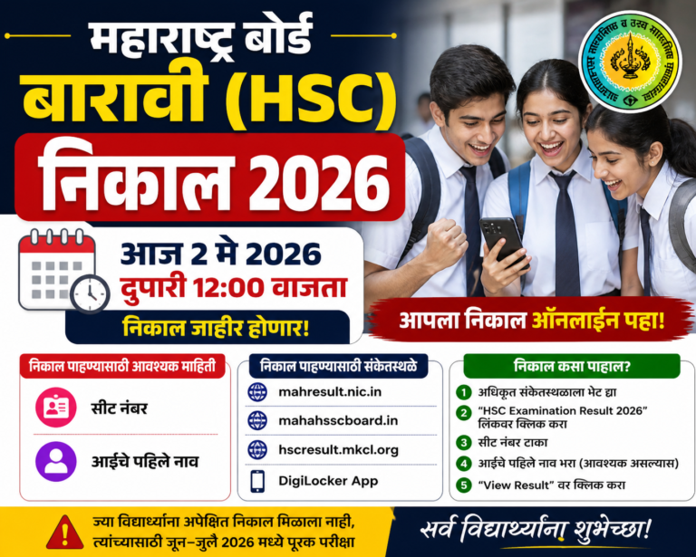 आज दुपारी 12 वाजता जाहीर होणार बारावीचा निकाल; विद्यार्थ्यांची उत्सुकता शिगेला